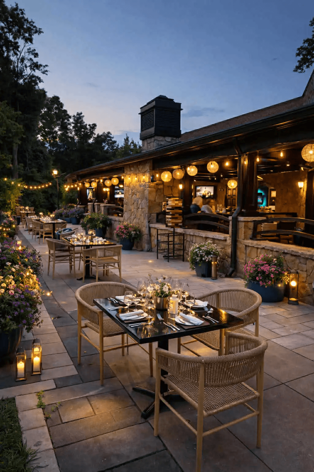 Restaurant interior dining area