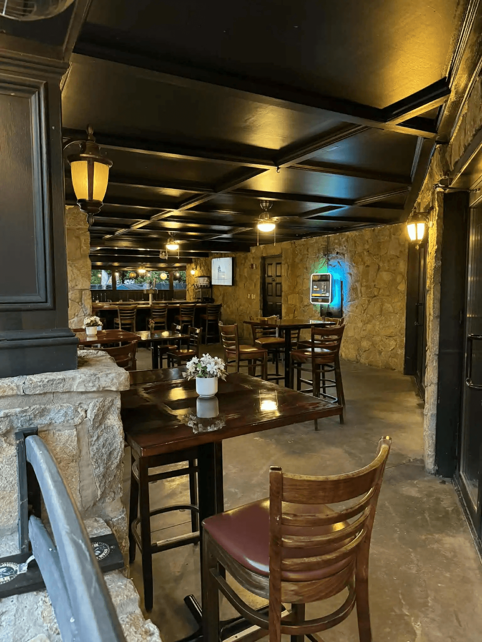 Outdoor patio dining area